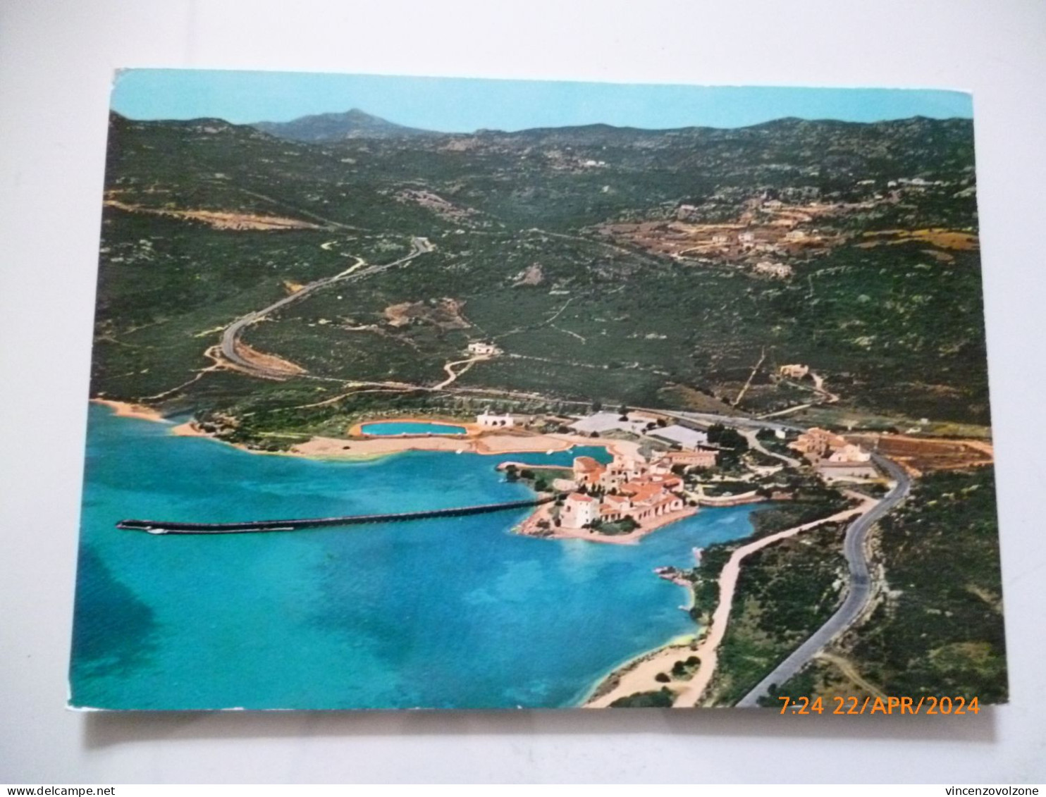 Cartolina Viaggiata "ARZACHENA Vista Dall'aereo" 1974 - Sassari