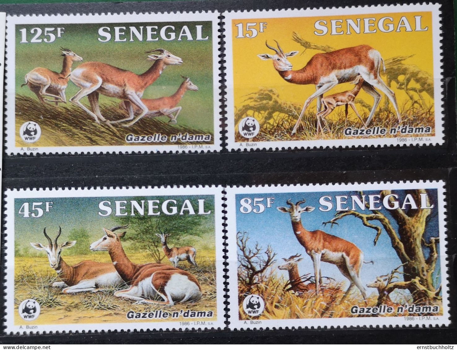 Senegal 1986 Damagazelle WWF Mi 875/78** - Sénégal (1960-...)