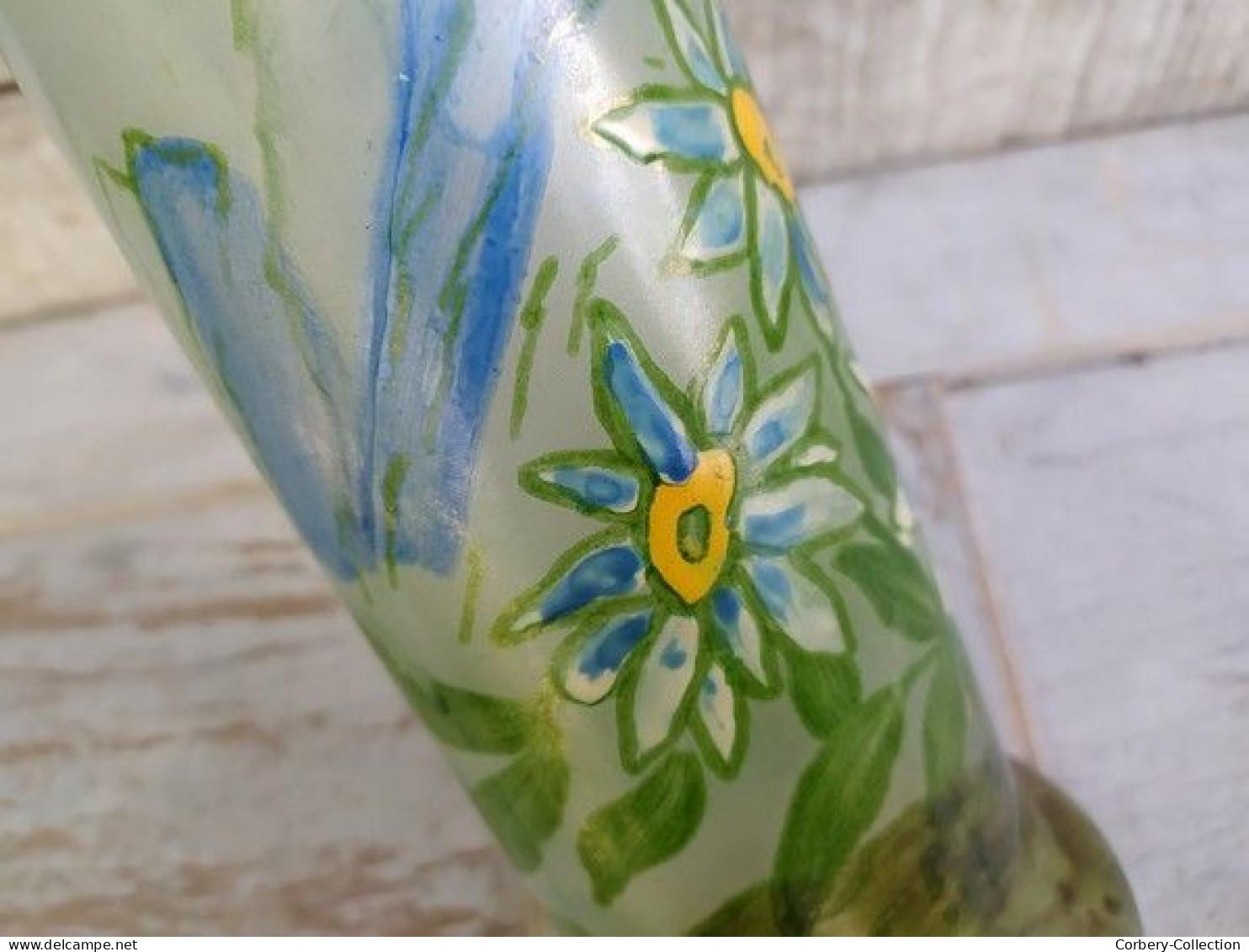 Vase Legras LEG Fleurs Edelweiss