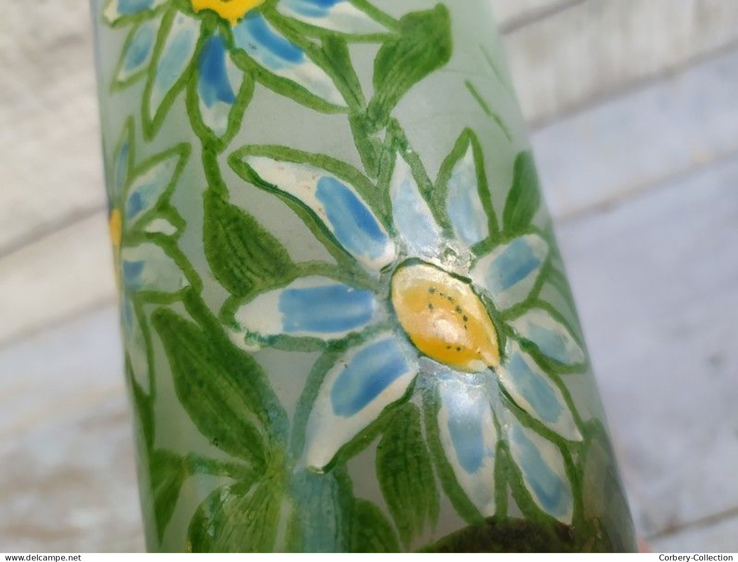 Vase Legras LEG Fleurs Edelweiss