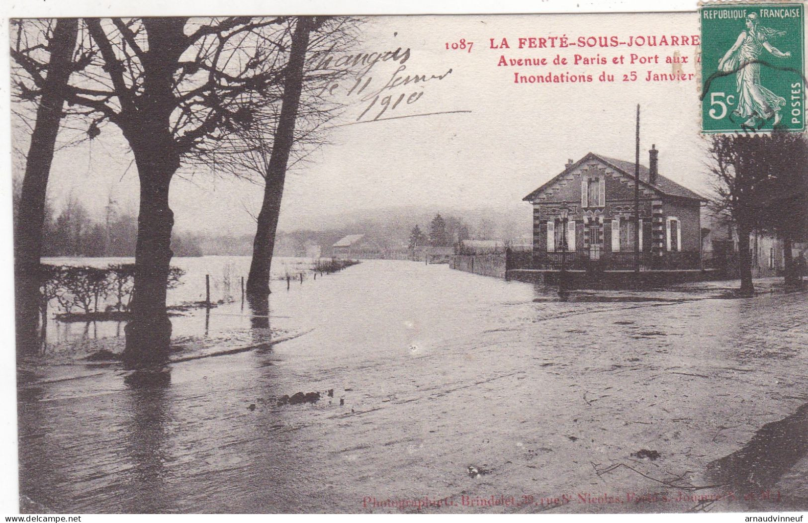 77-LA FERTE SOUS JOUARRE AVENUE DE PARIS INONDATIONS - La Ferte Sous Jouarre