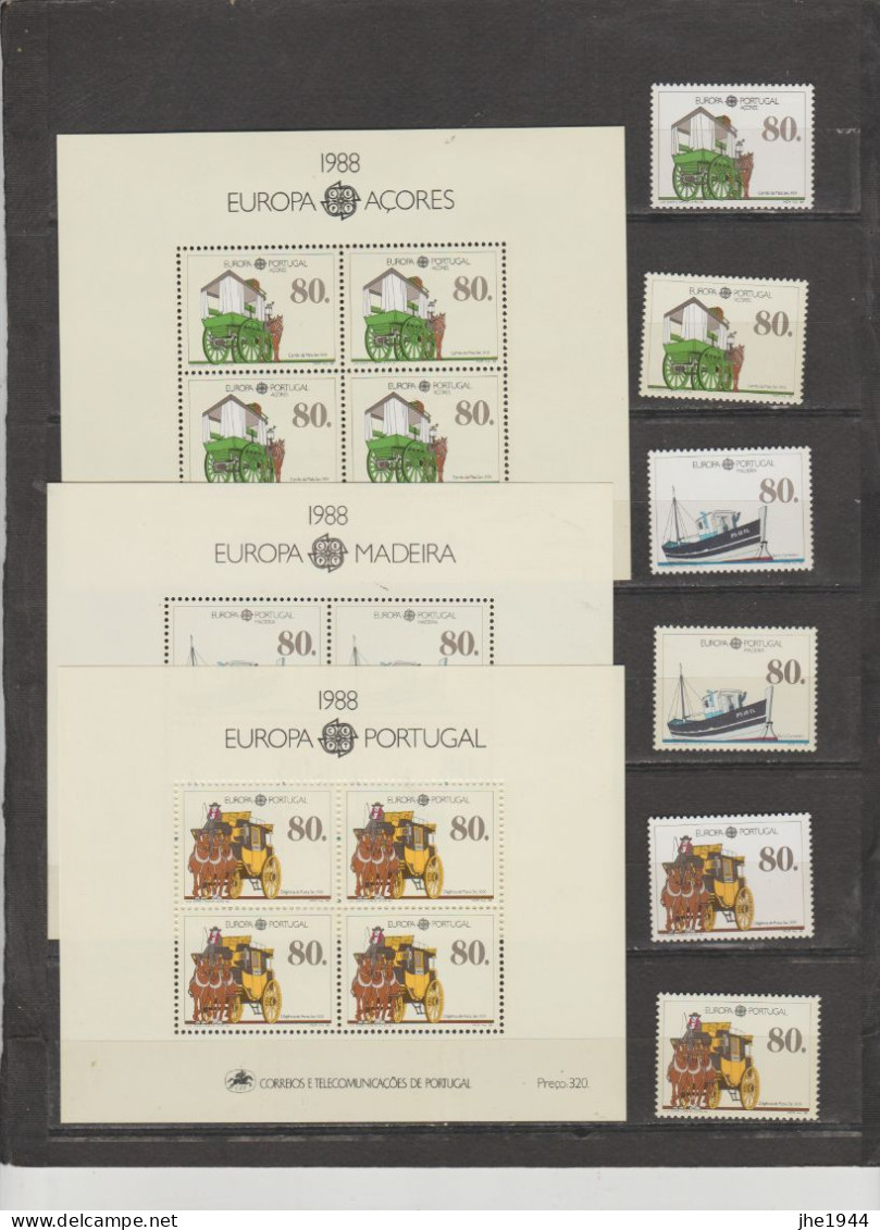 Europa 1988 Année Compléte Transports Et Communications ** - 1988