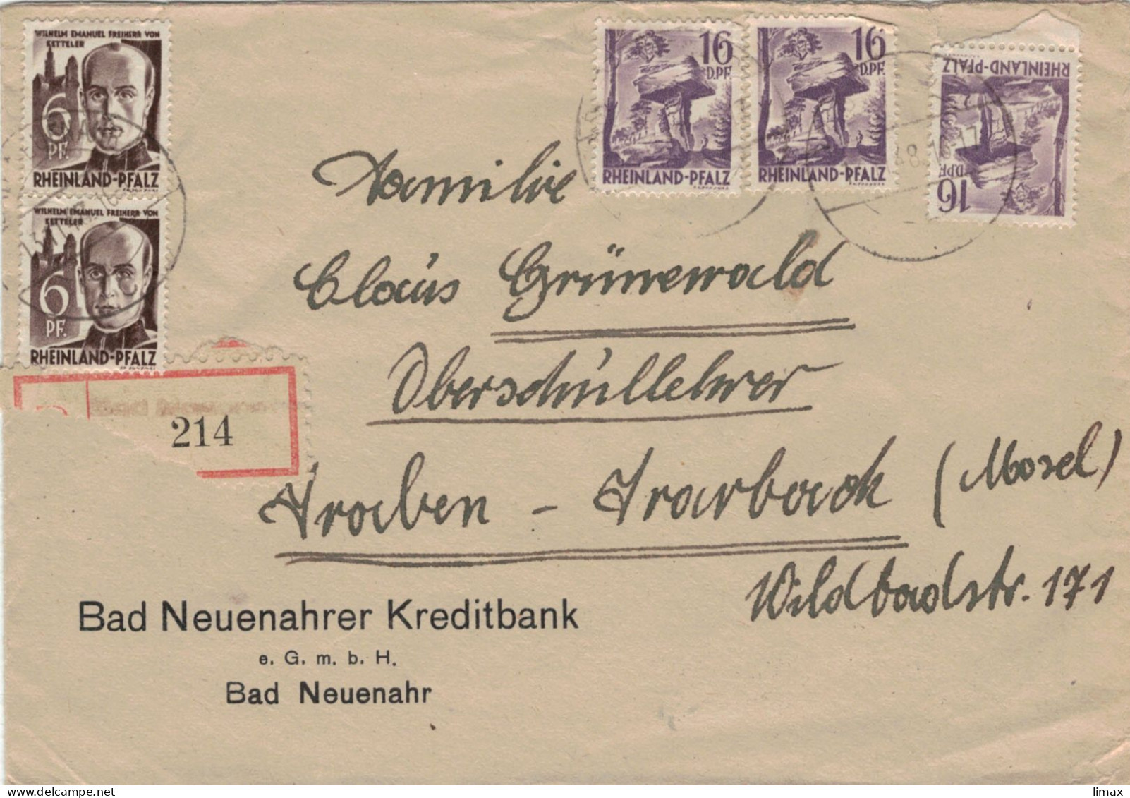 Reko Bad Neuenahr Kreditbank 1948 > Traben-Trarbach - Ketteler - Teufelstisch - Renania-Palatinado