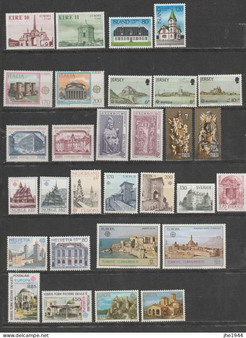 Europa 1978 Année Compléte Monuments * - 1978