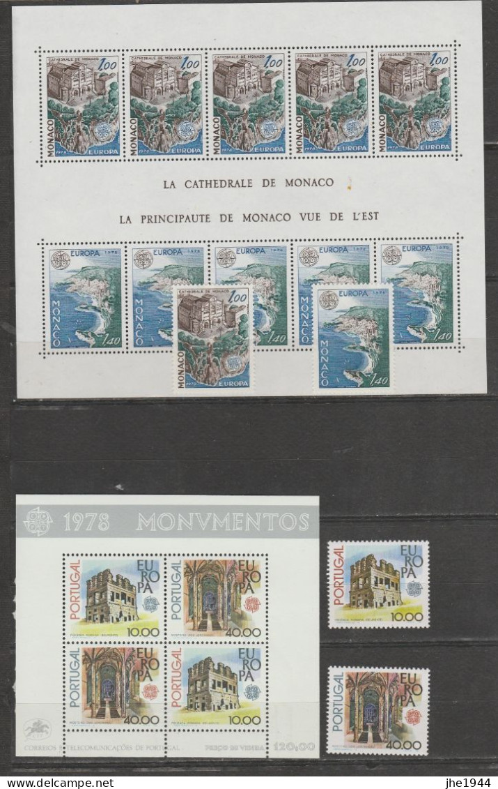 Europa 1978 Année Compléte Monuments * - 1978