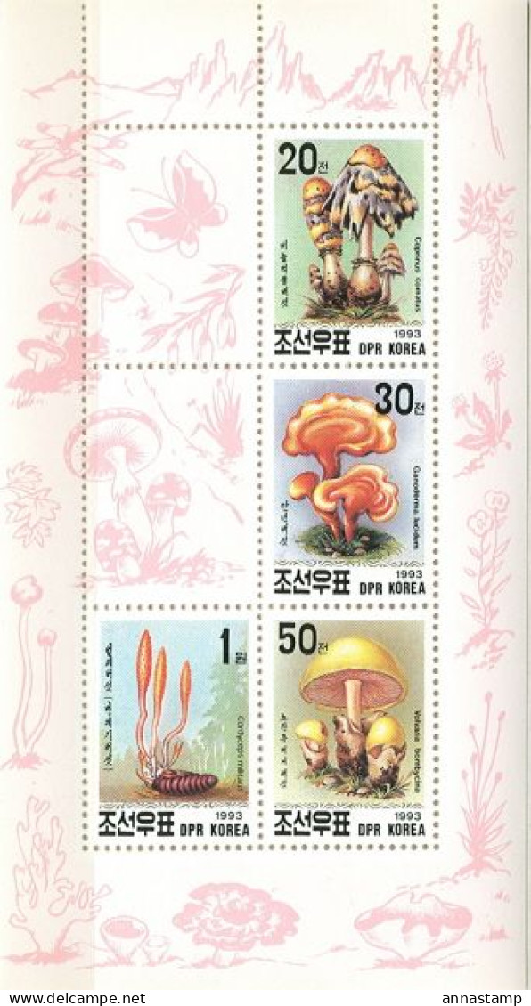 North-Korea MNH Minisheets - Champignons