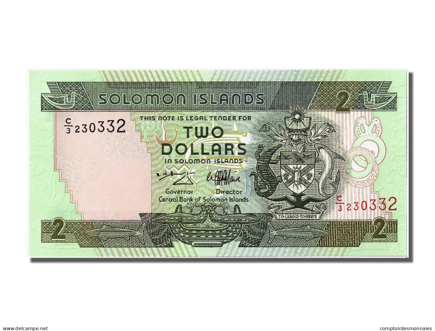 Billet, Îles Salomon, 2 Dollars, NEUF - Solomon Islands