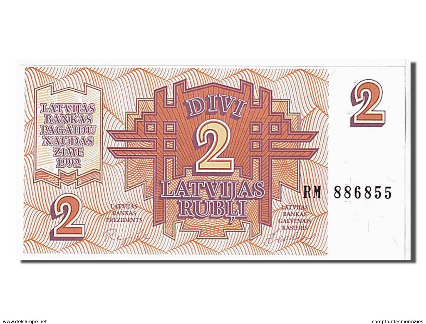 Billet, Latvia, 2 Rubli, 1992, KM:36, NEUF - Letland