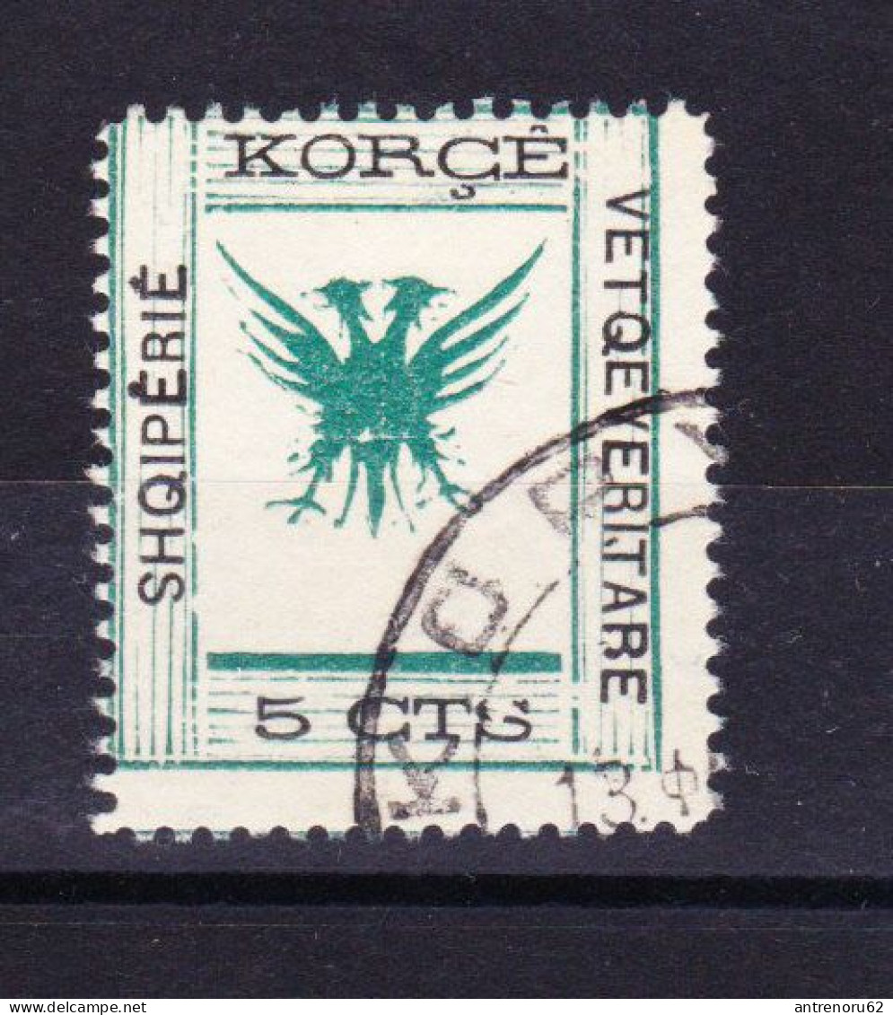 STAMPS-ALBANIA-KORCE-VETQEVERITARE-1917-USED-SEE-SCAN - Albania