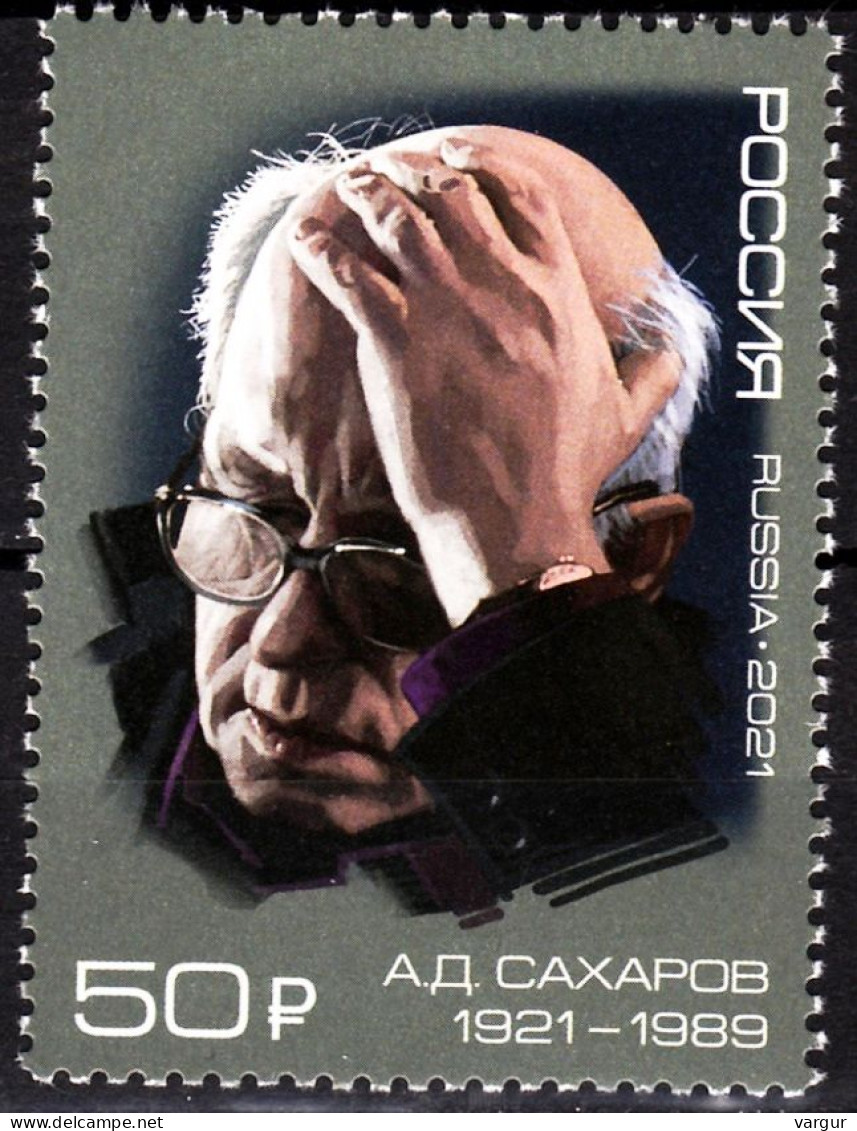 RUSSIA 2021-28 Famous People, Nobel Prize: Sakharov - 200, MNH - Nobel Prize Laureates