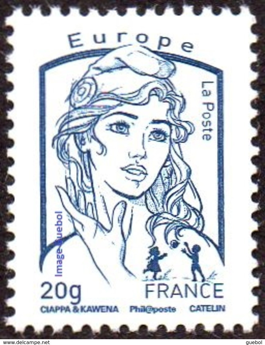 France Marianne De La Jeunesse Par Ciappa Et Kawena N° 4768 ** Le Gommé,  20 Grammes Bleu Europe - 2013-2018 Marianne Of Ciappa-Kawena