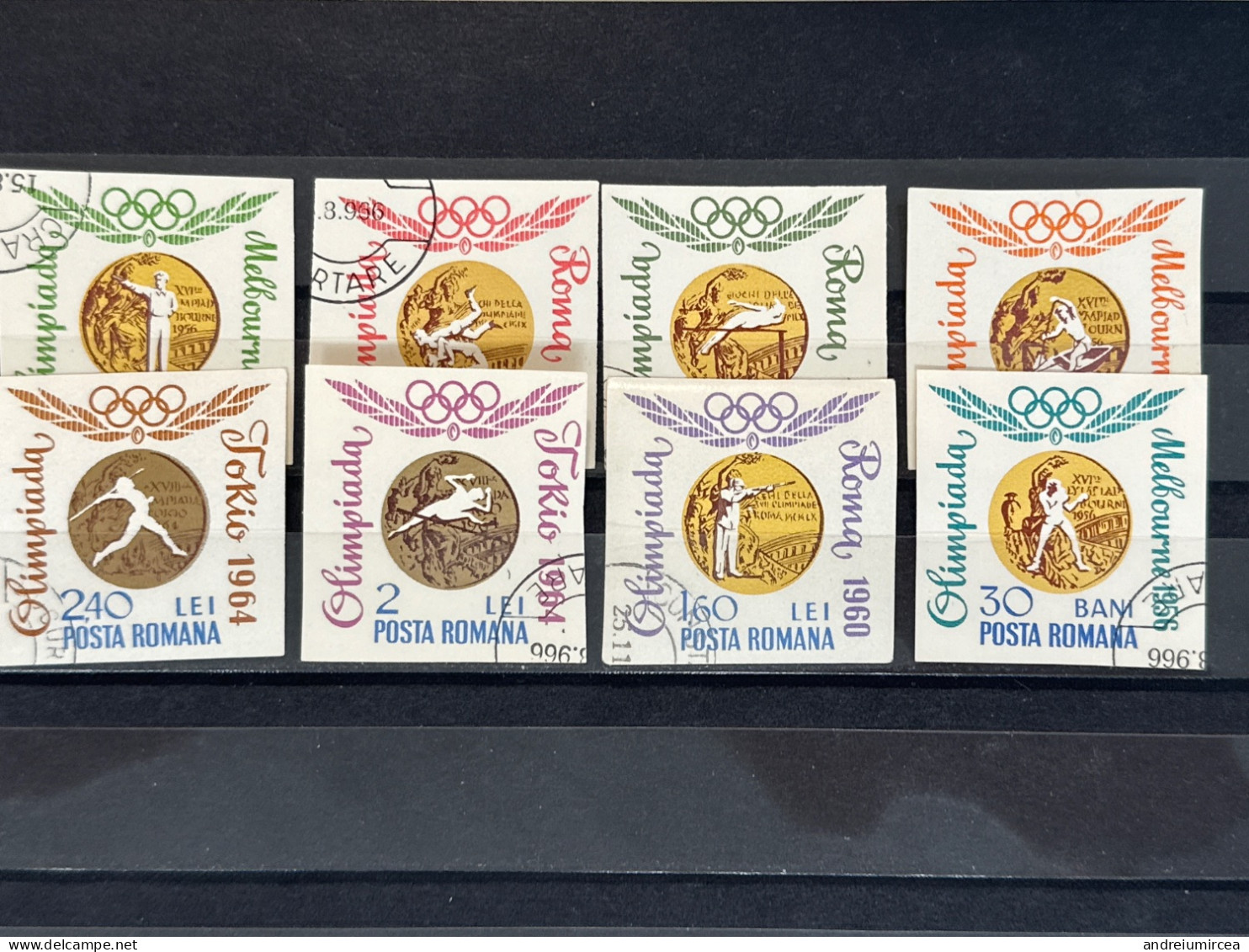 Romania. Used 1966 Olympic Medals Imperf. - Other & Unclassified