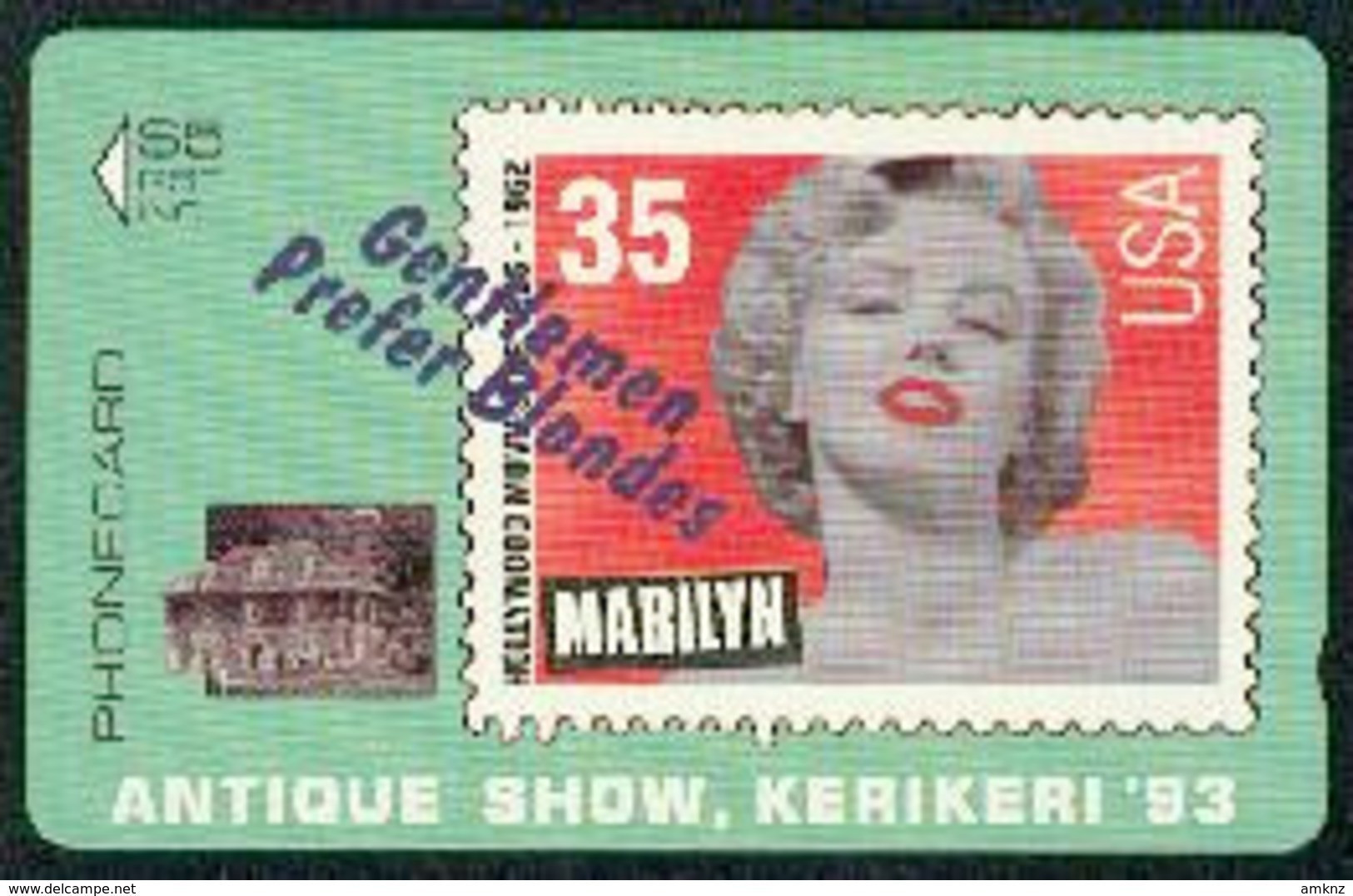 New Zealand - Private Overprint - 1993 Antique Show, Kerikeri $5 Marilyn - Mint - NZ-CO-16 - Nueva Zelanda