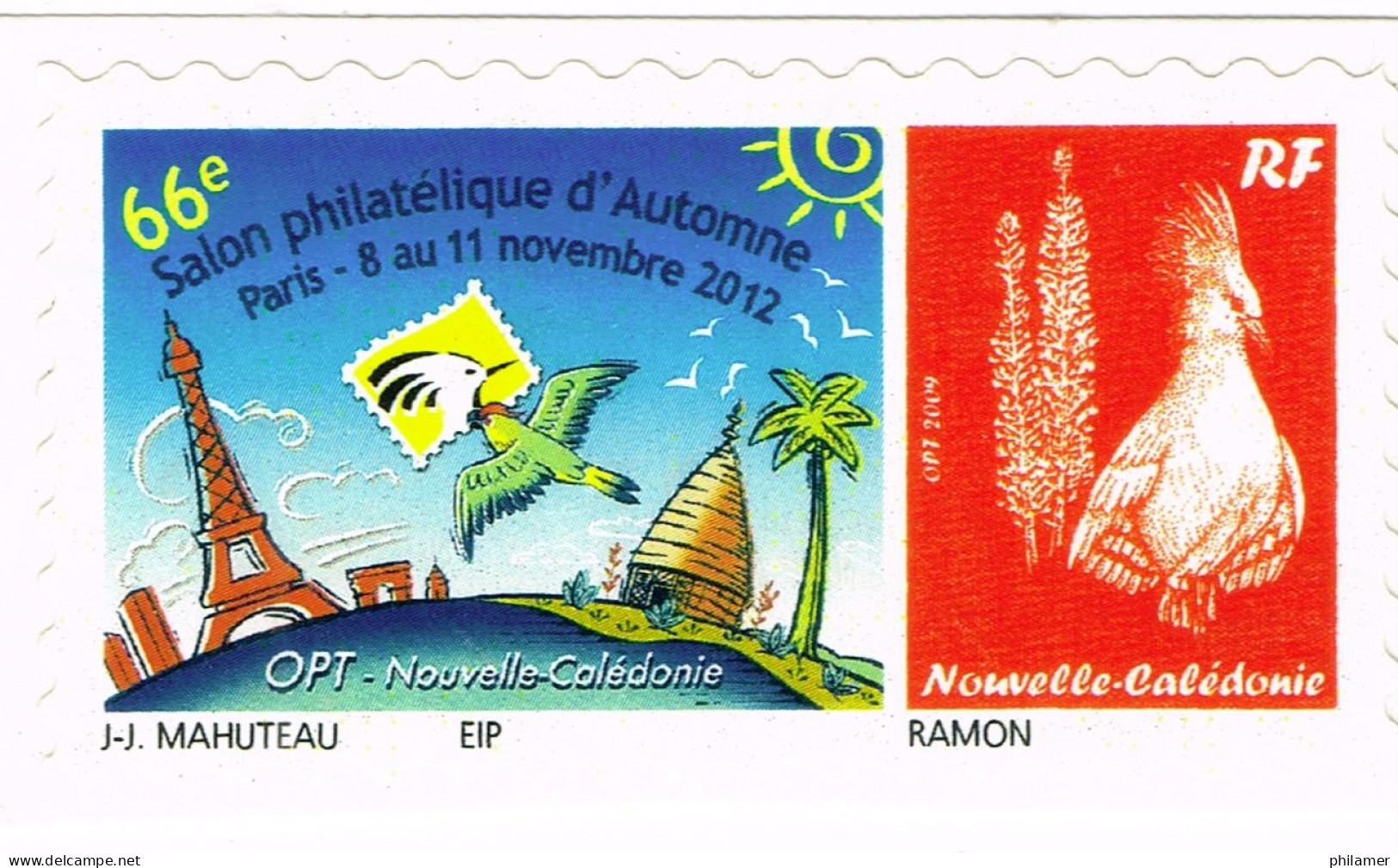 NOUVELLE CALEDONIE NEW CALEDONIA Timbre A Moi Personnalis Public YT 1169 TPNC1 Salon Paris Tour Eiffel 2012 Ramon Neuf B - Unused Stamps