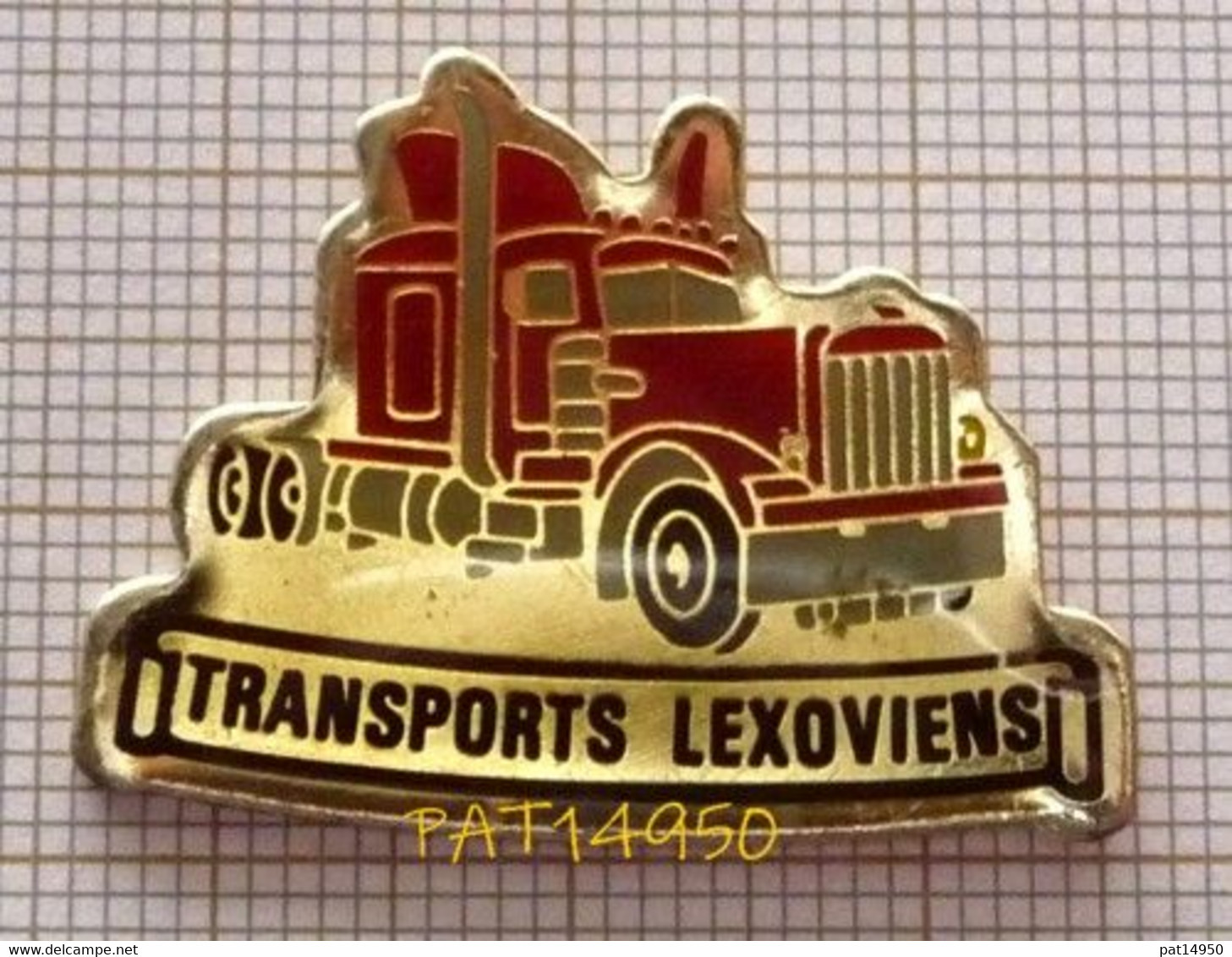 PAT14950 TRANSPORTS   LEXOVIENS  LISIEUX  CAMION AMERICAIN Dpt 14 CALVADOS  En  Version EPOXY - Transport Und Verkehr