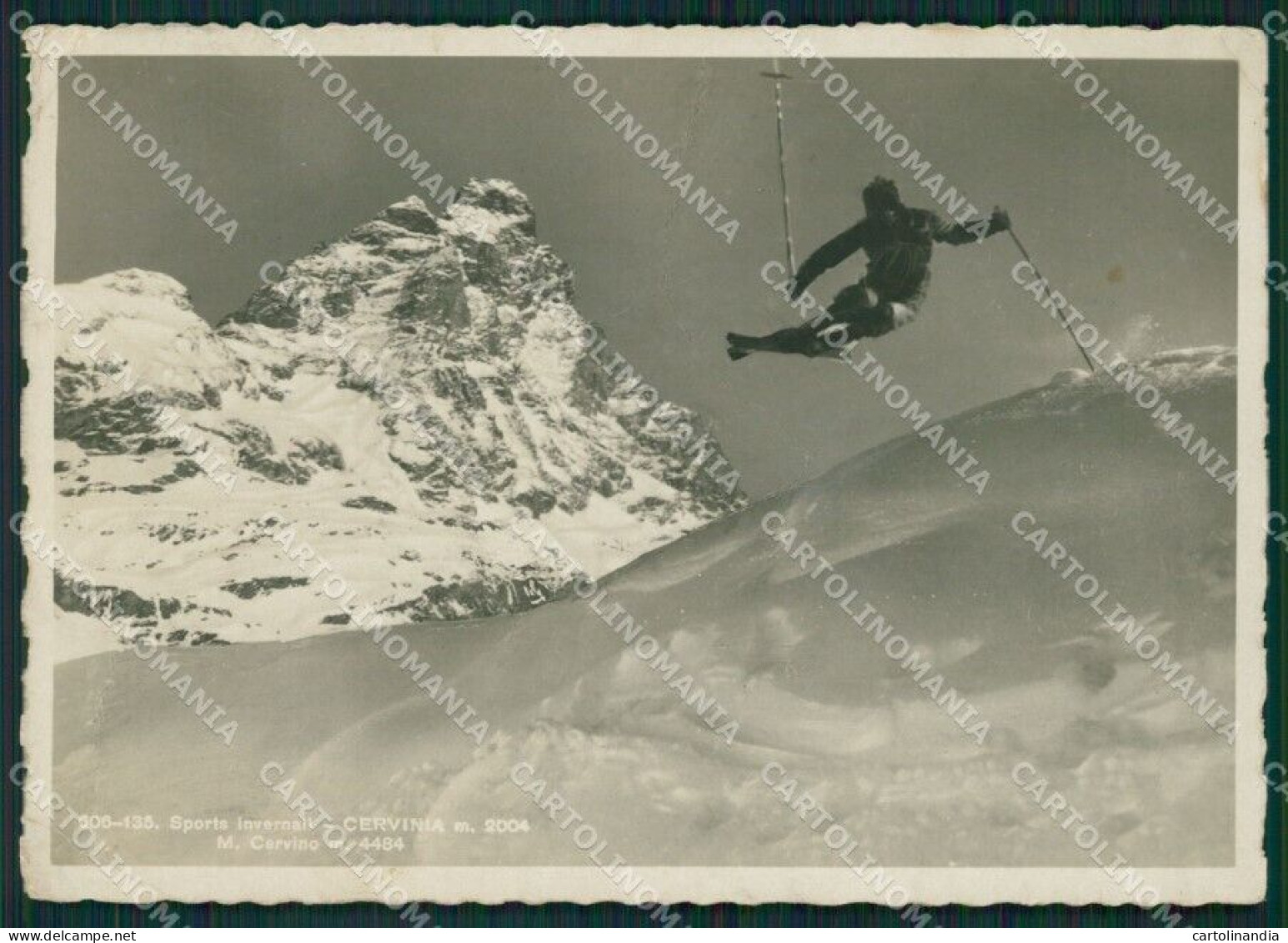 Aosta Valtournenche Cervinia Sci PIEGHINE Foto FG Cartolina ZK3419 - Aosta