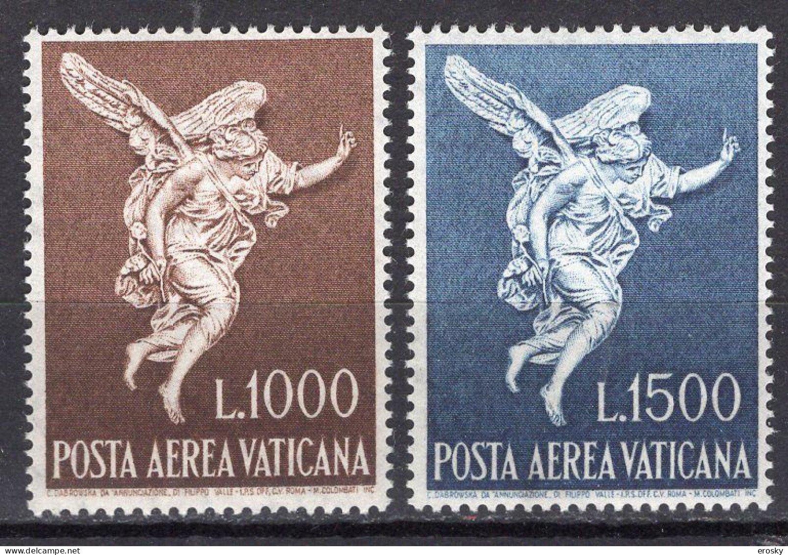 Z2332 - VATICANO Aerea SASSONE N°45/46 - VATICAN Aerienne Yv N°45/46 ** - Luftpost