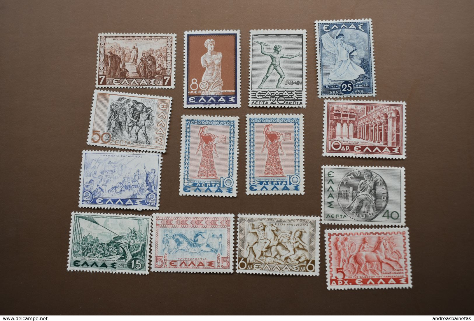 Stamps Greece 1937 -1938 Greek History Oll Series MNH - Unused Stamps