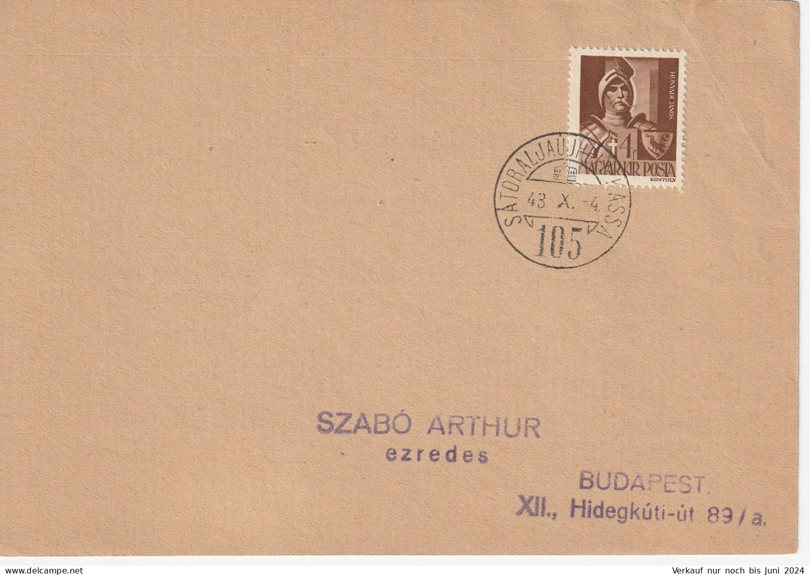 Karte Mit Bahnpoststempel / TPO "105 Satoraljaujhely - Kassa" - Covers & Documents