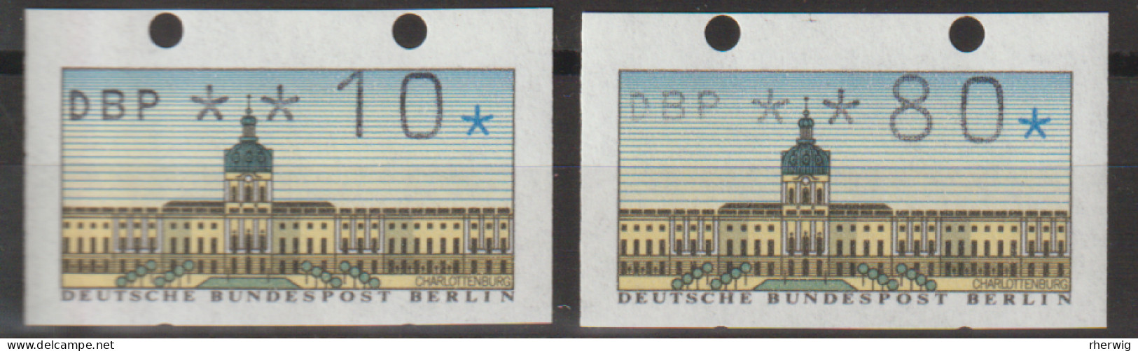 Berlin, 1987, ATM Nr. 1**  2 Automatenmarken Mit Ganzen Löchern Oben - Unused Stamps