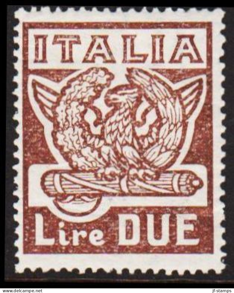 1923. ITALIANA. March To Roma, Lire DUE Hinged.  (Michel 181) - JF544895 - Ongebruikt