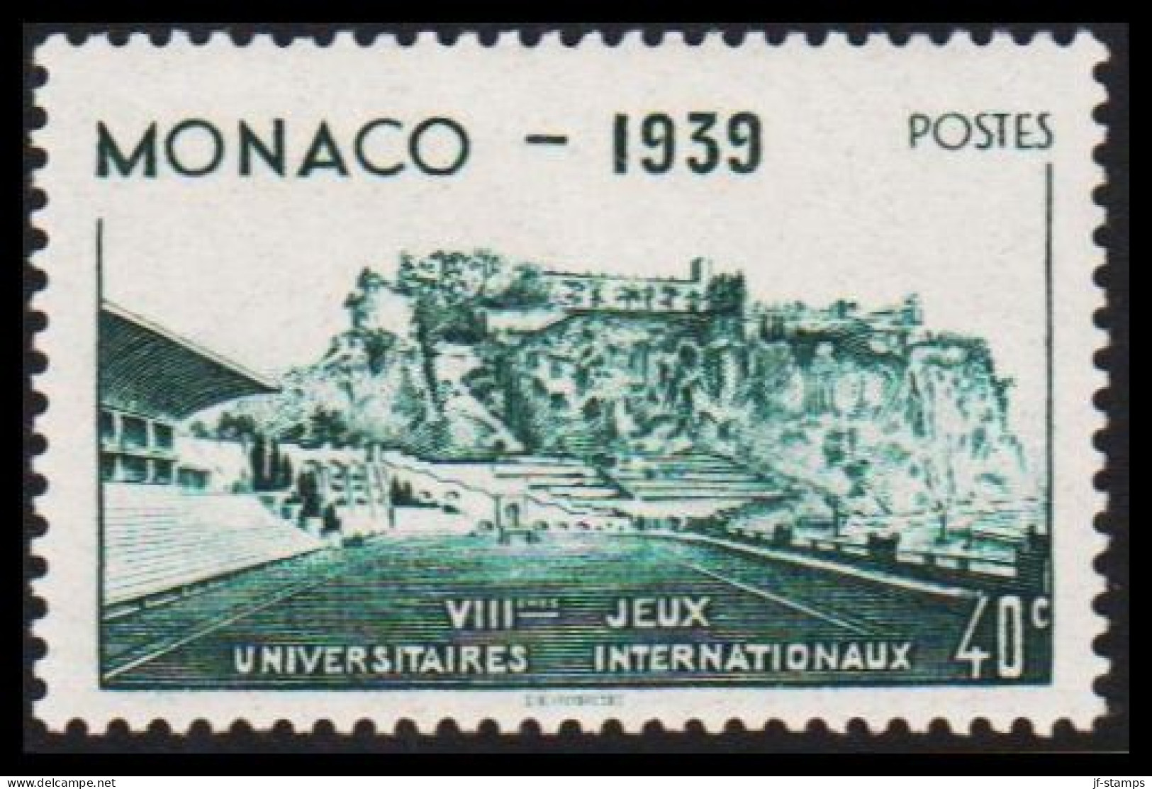 1939. MONACO. SPORT 1939 40 C Hinged.  (Michel 200) - JF544903 - Unused Stamps