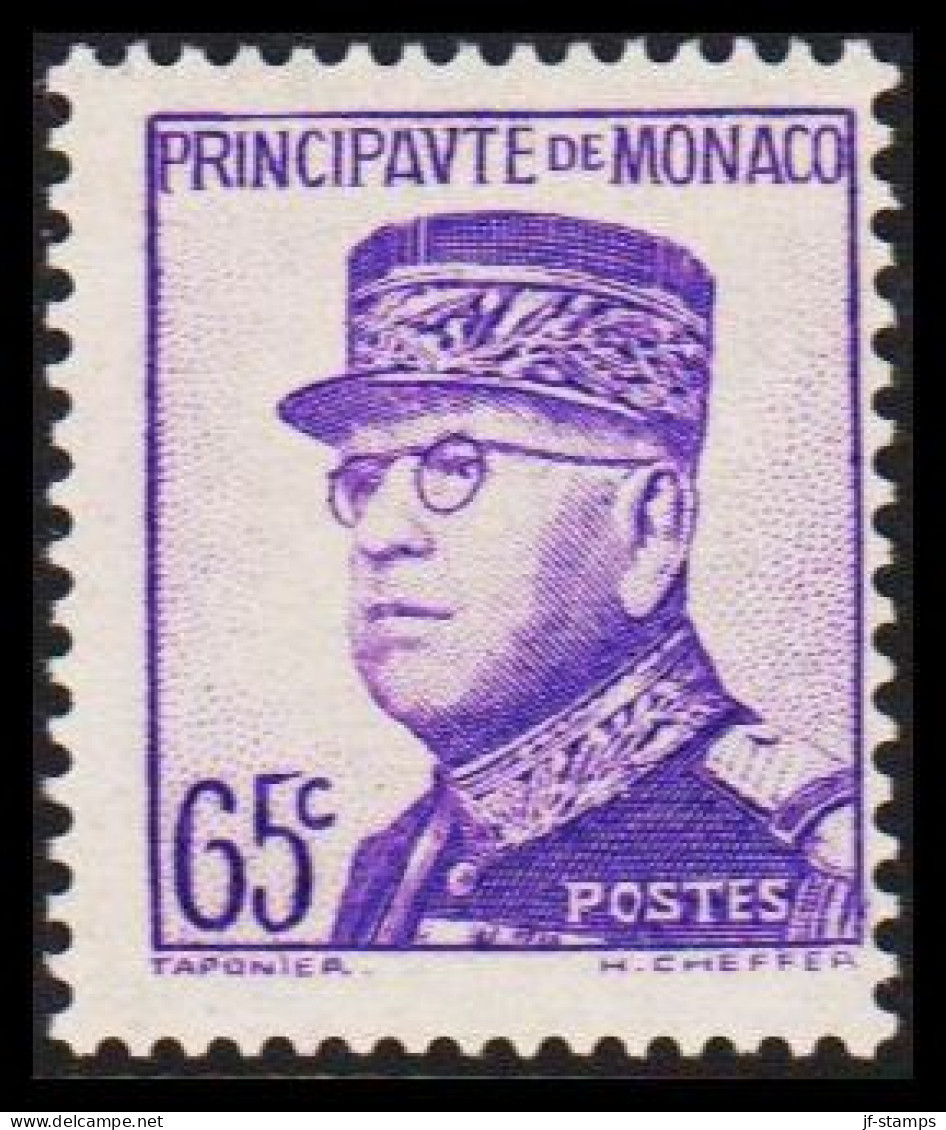 1939-1940. MONACO. Louis II. 65 C. Hinged. (Michel 172) - JF544906 - Unused Stamps