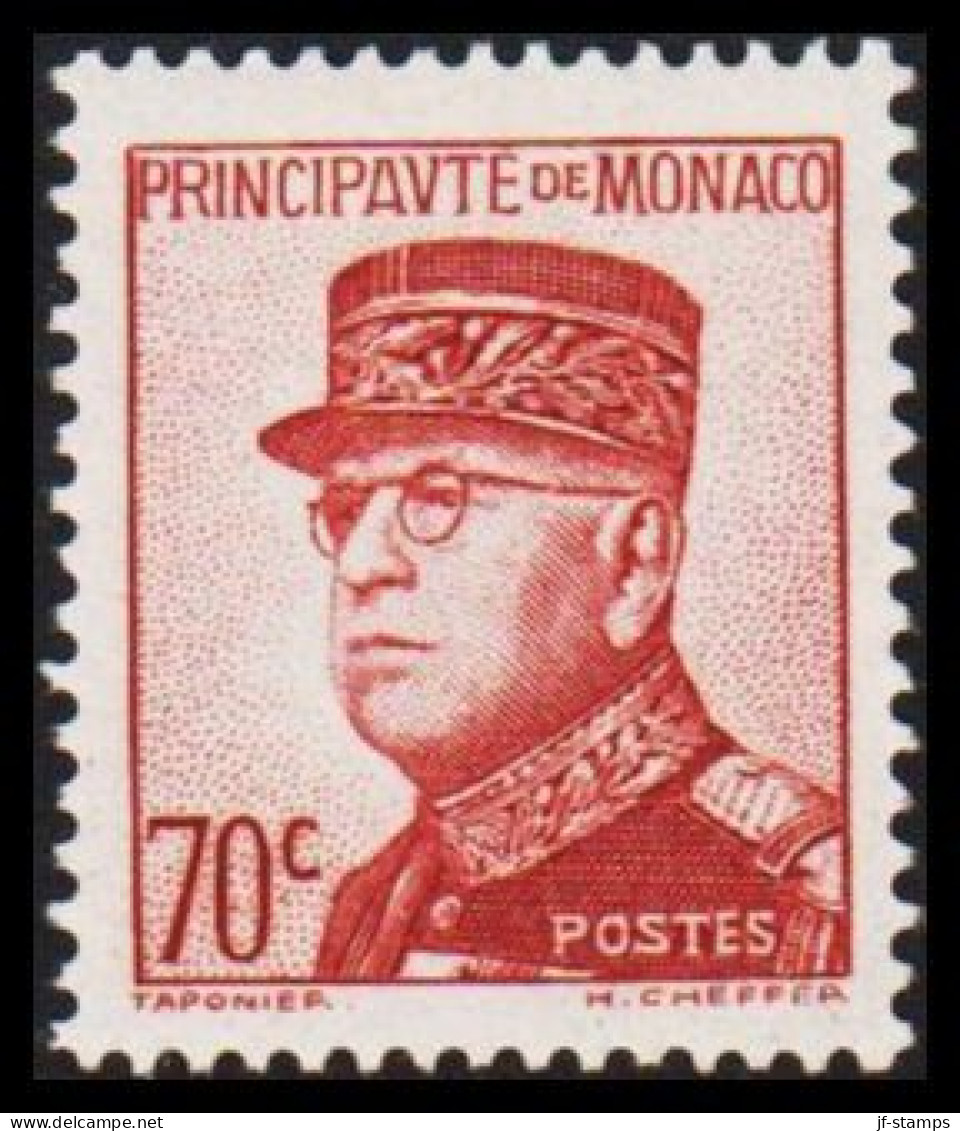 1939-1940. MONACO. Louis II. 70 C. Hinged. (Michel 173) - JF544907 - Nuovi