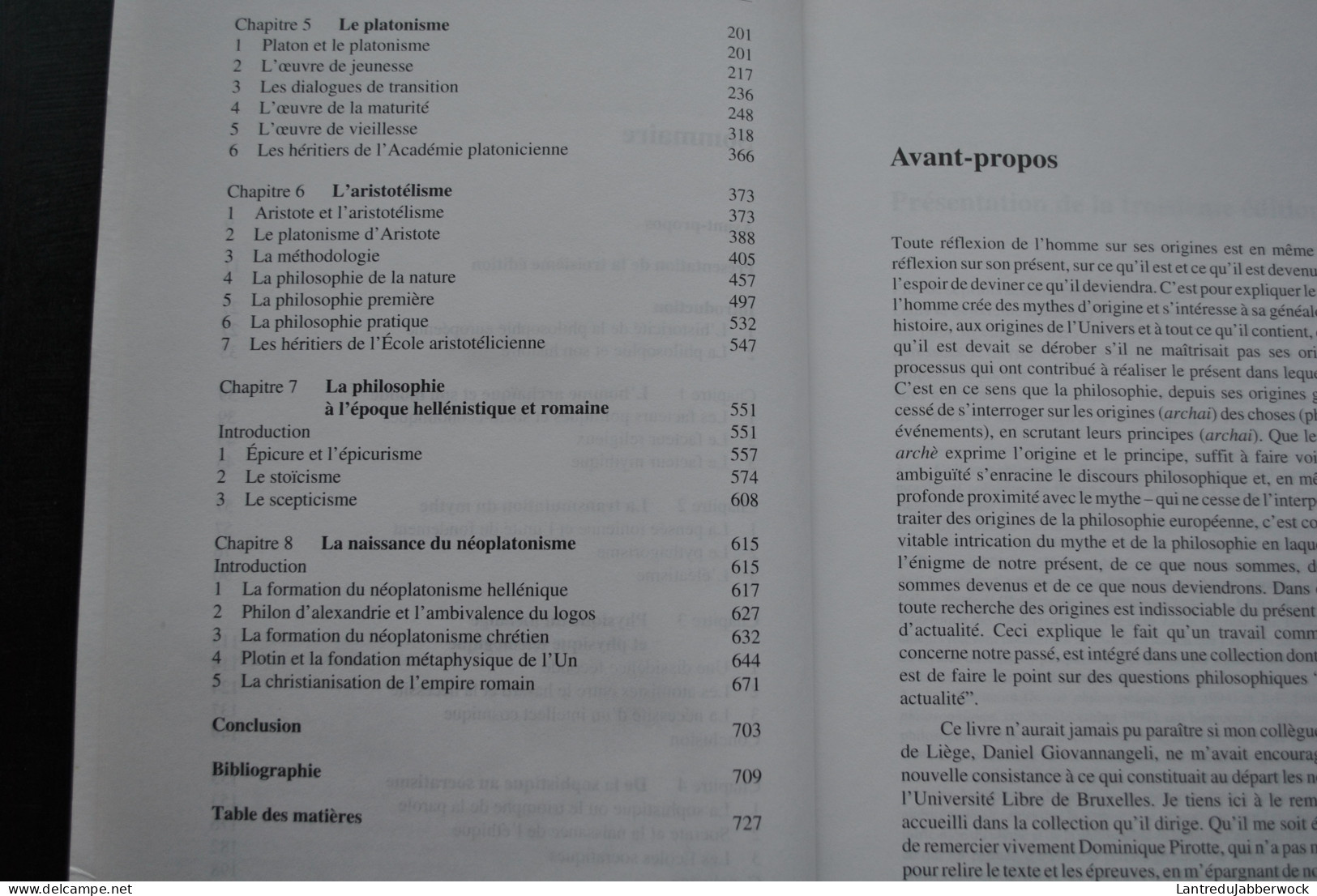 COULOUBARITSIS Lambros AUX ORIGINES DE LA PHILOSOPHIE EUROPEENNE De La Pensée Archaïque Au Néoplatonisme 3è Ed DE BOECK - Psychologie/Philosophie