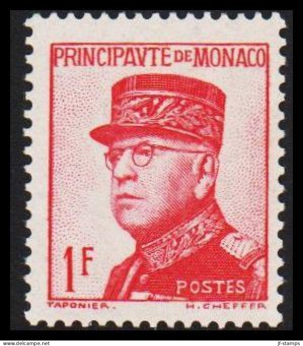 1939-1940. MONACO. Louis II. 1 F. Hinged. (Michel 176) - JF544909 - Ongebruikt