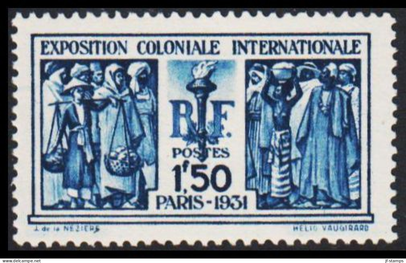 1931. REP. FRANCAISE. EXPOSITION COLONIALE INTERNATIONALE 1,50 F Hinged.  (Michel 262) - JF544915 - Nuevos