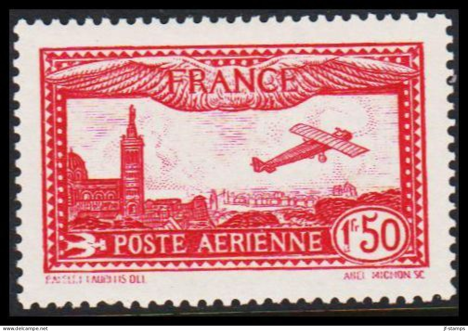 1930. REP. FRANCAISE. POSTE AERIENNE 1,50 F Hinged.  (Michel 251) - JF544916 - Nuevos