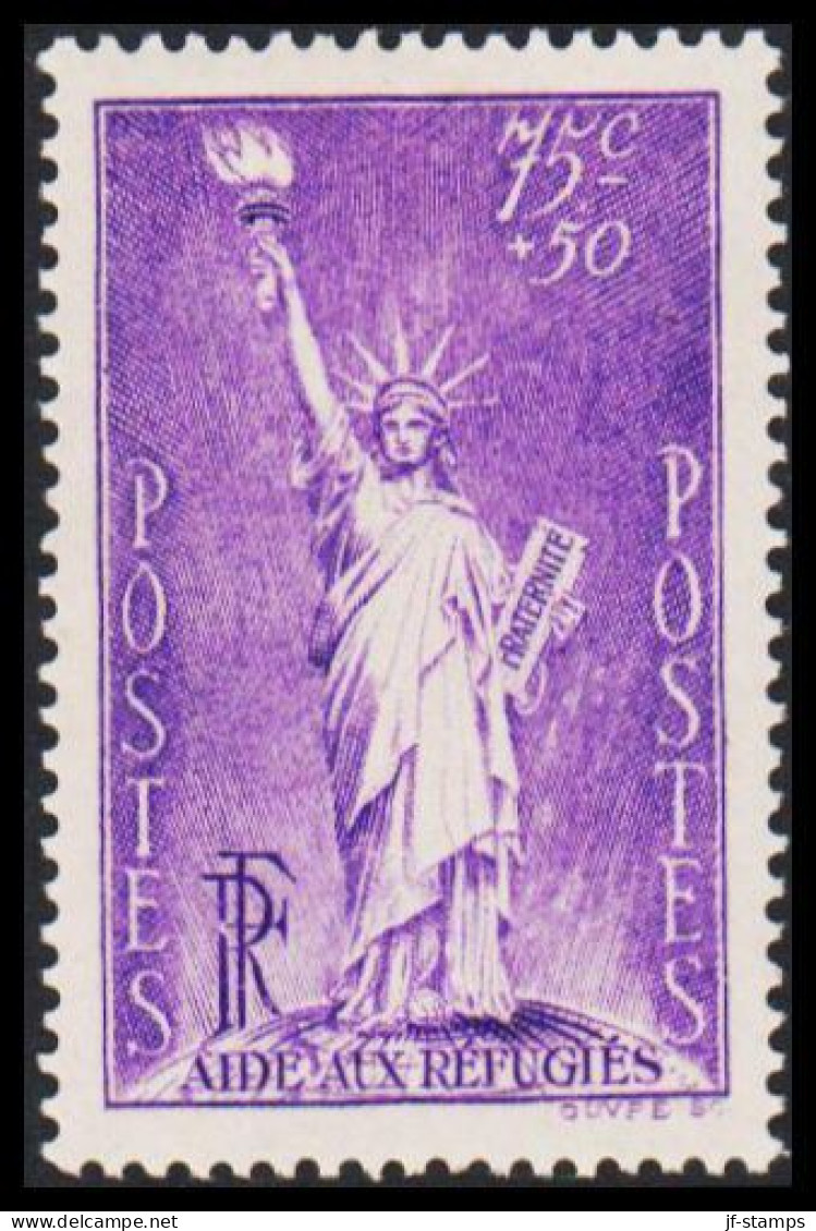 1936. REP. FRANCAISE. Refugees 75 C + 50 C Hinged.  (Michel 312) - JF544918 - Nuovi