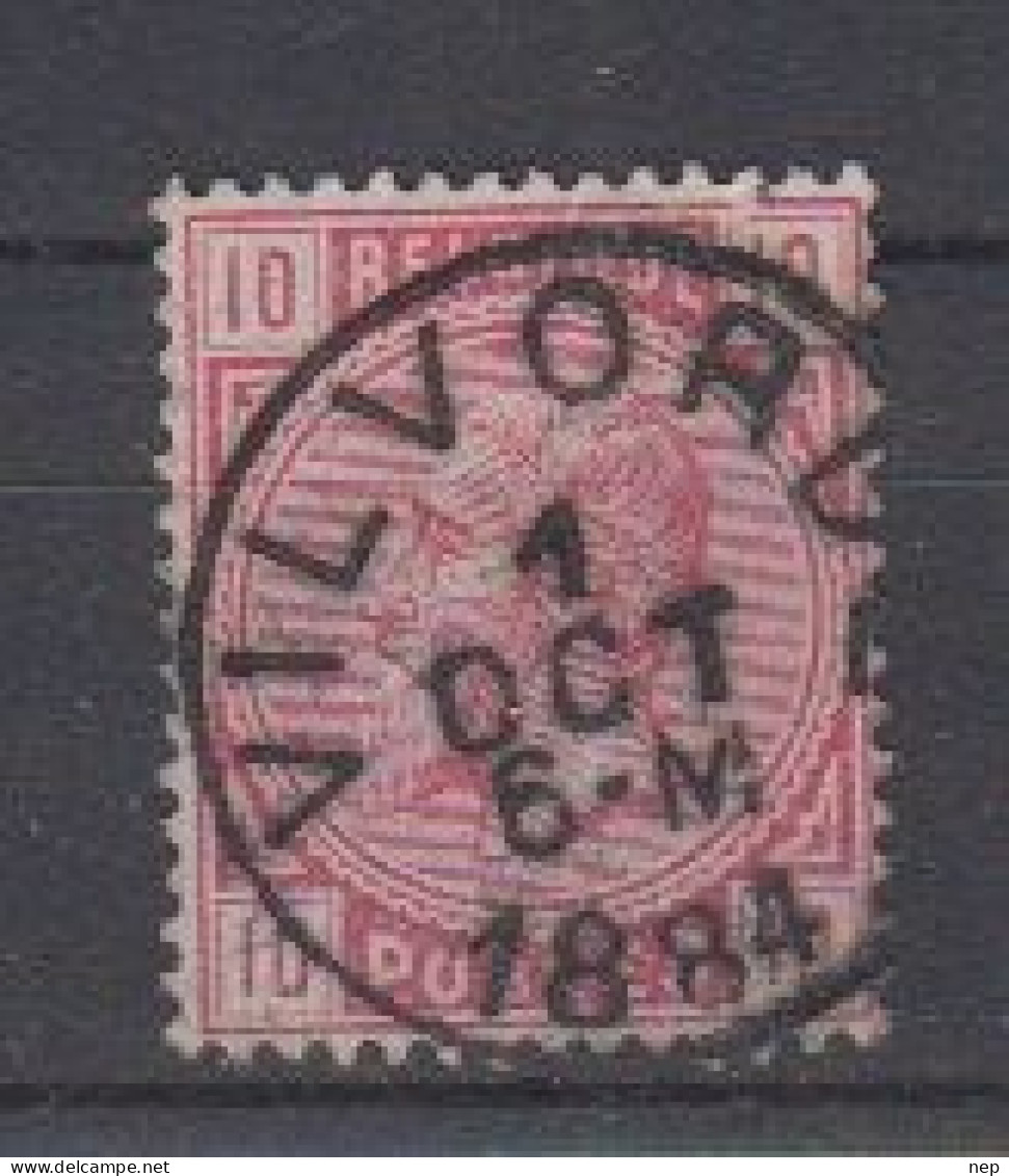 BELGIË - OBP - 1883 - Nr 38 T0 (VILVORDE) - Coba + 4.00 € - 1883 Léopold II