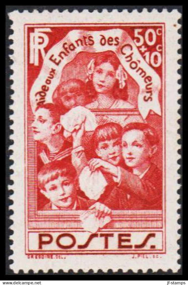 1936. REP. FRANCAISE. Children Of Unemployed 50 C + 10 C Hinged.  (Michel 317) - JF544919 - Nuevos