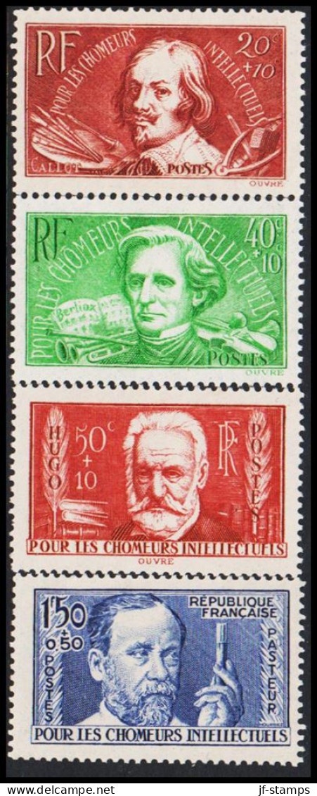 1936. REP. FRANCAISE. Intelectuals Complete Set With 4 Stamps Hinged.  (Michel 336-339) - JF544921 - Nuovi