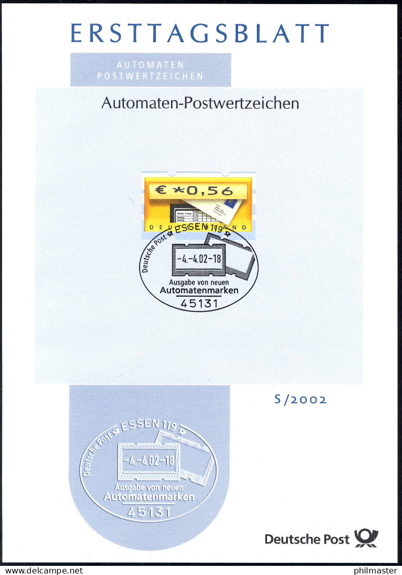 ETB S/2002 Automatenmarke Briefkasten 4.4.2002 - 2001-2010