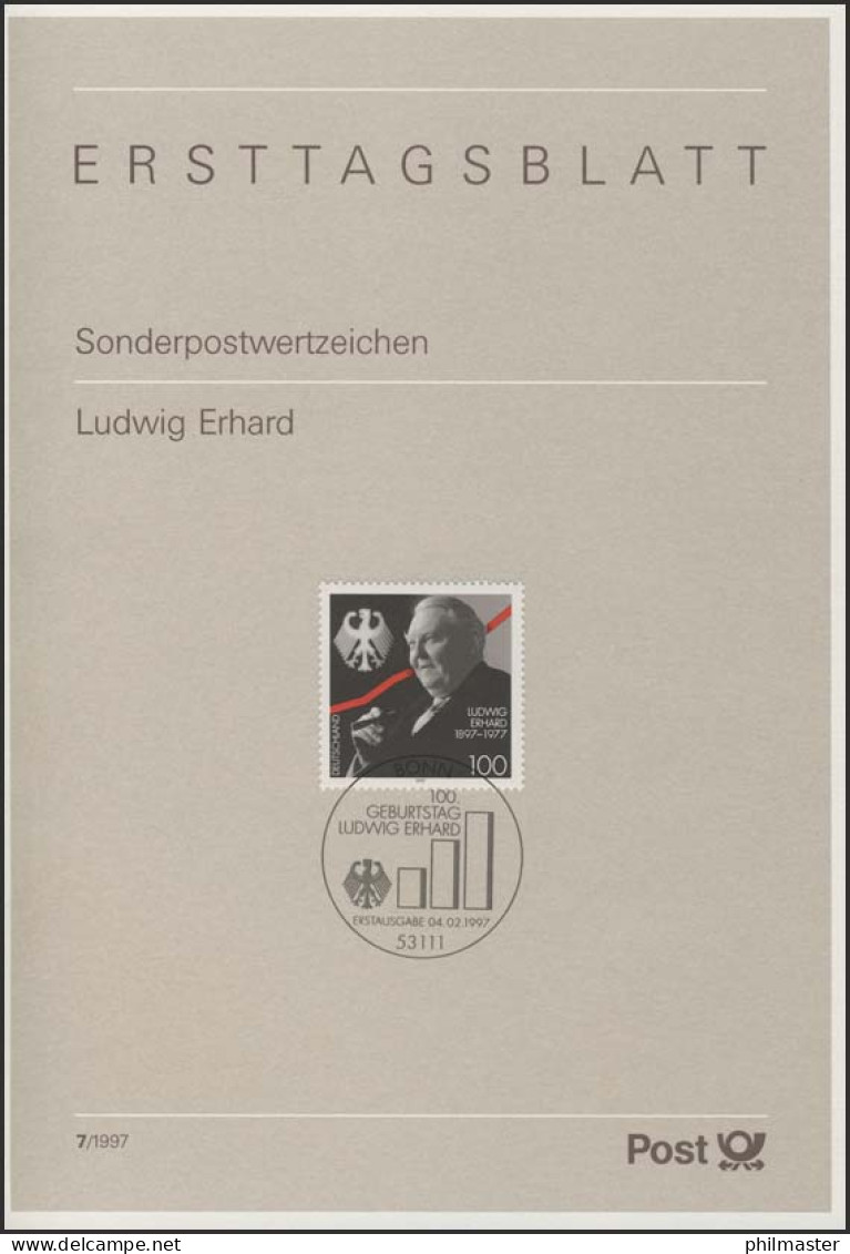 ETB 07/1997 - Ludwig Erhard, Politiker - 1991-2000