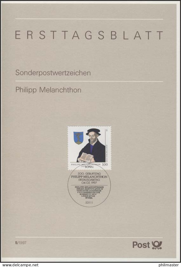 ETB 05/1997 - Philipp Melanchthon, Reformator - 1991-2000