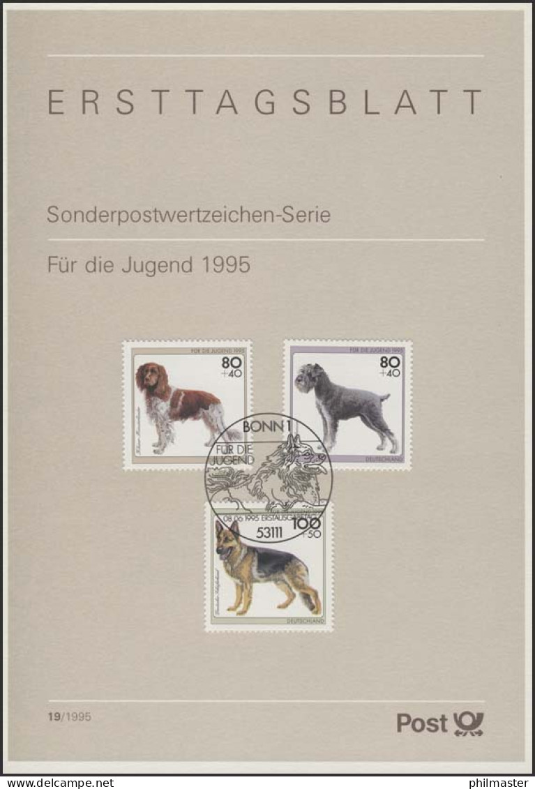 ETB 19/1995 Und ETB 19a/1995- Jugend: Hunde Rauhhaardackel Münsterländer - 1991-2000