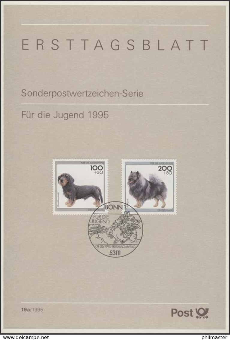 ETB 19/1995 Und ETB 19a/1995- Jugend: Hunde Rauhhaardackel Münsterländer - 1991-2000