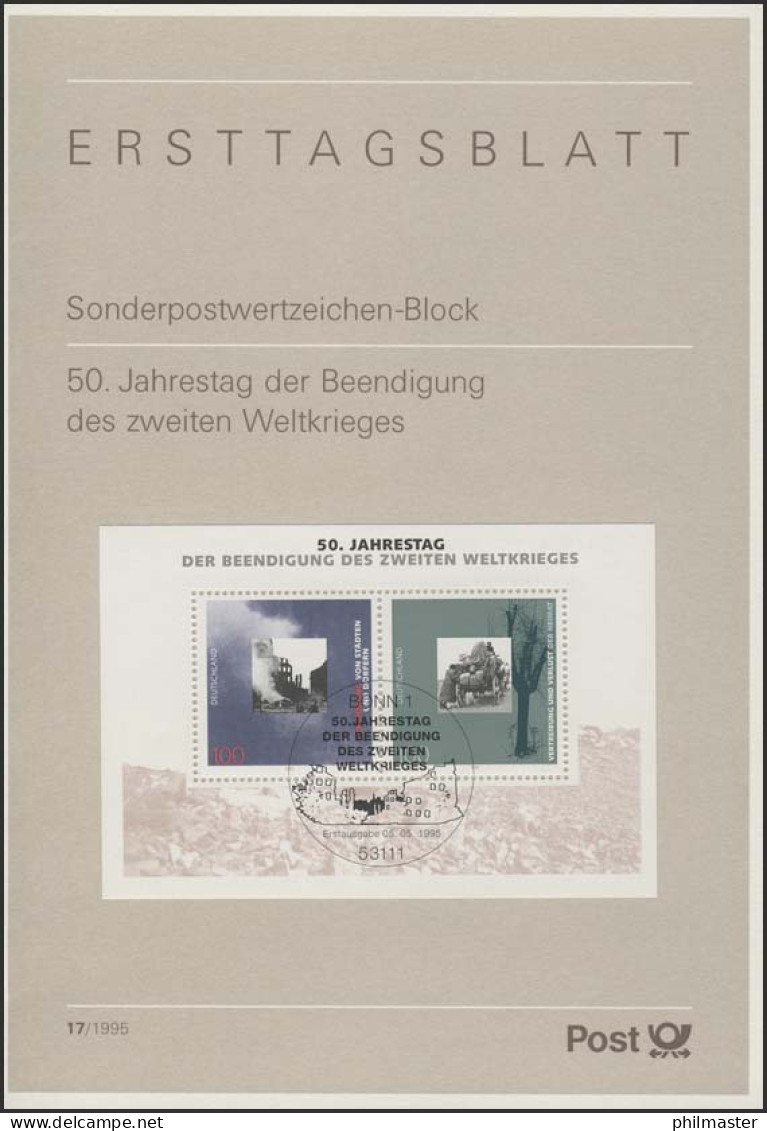 ETB 17/1995 - Block Beendigung Des Zweiten Weltkrieges - 1991-2000