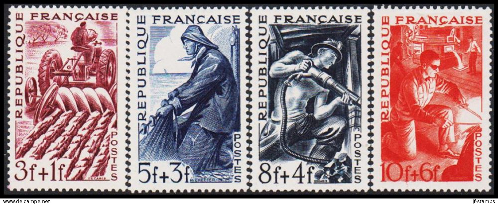 1949. REP. FRANCAISE. Occupations Complete Set With 4 Stamps. Hinged.  (Michel 834-837) - JF544928 - Unused Stamps