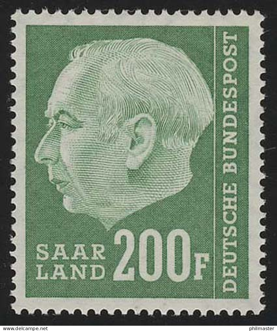 Saarland 427 Heuss 200 Fr 1957, ** - Nuevos