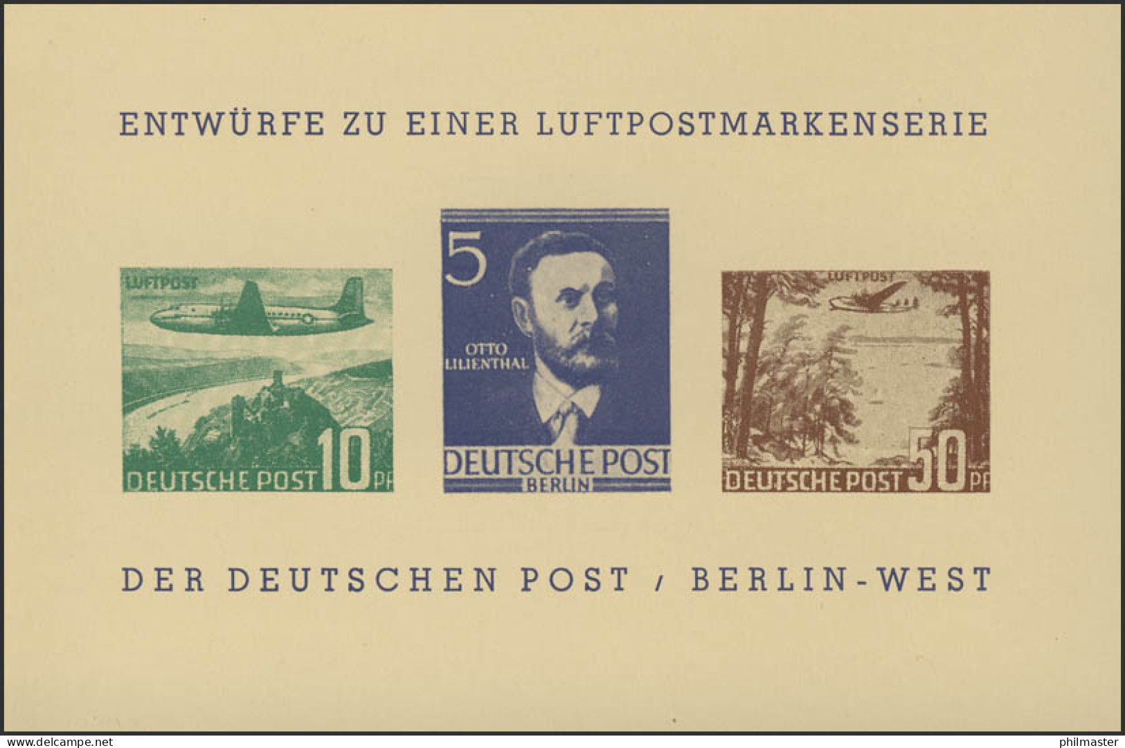 Berlin-Sonderdruck BEPHILA 1957 Block 2 Nachdruck - Private & Local Mails