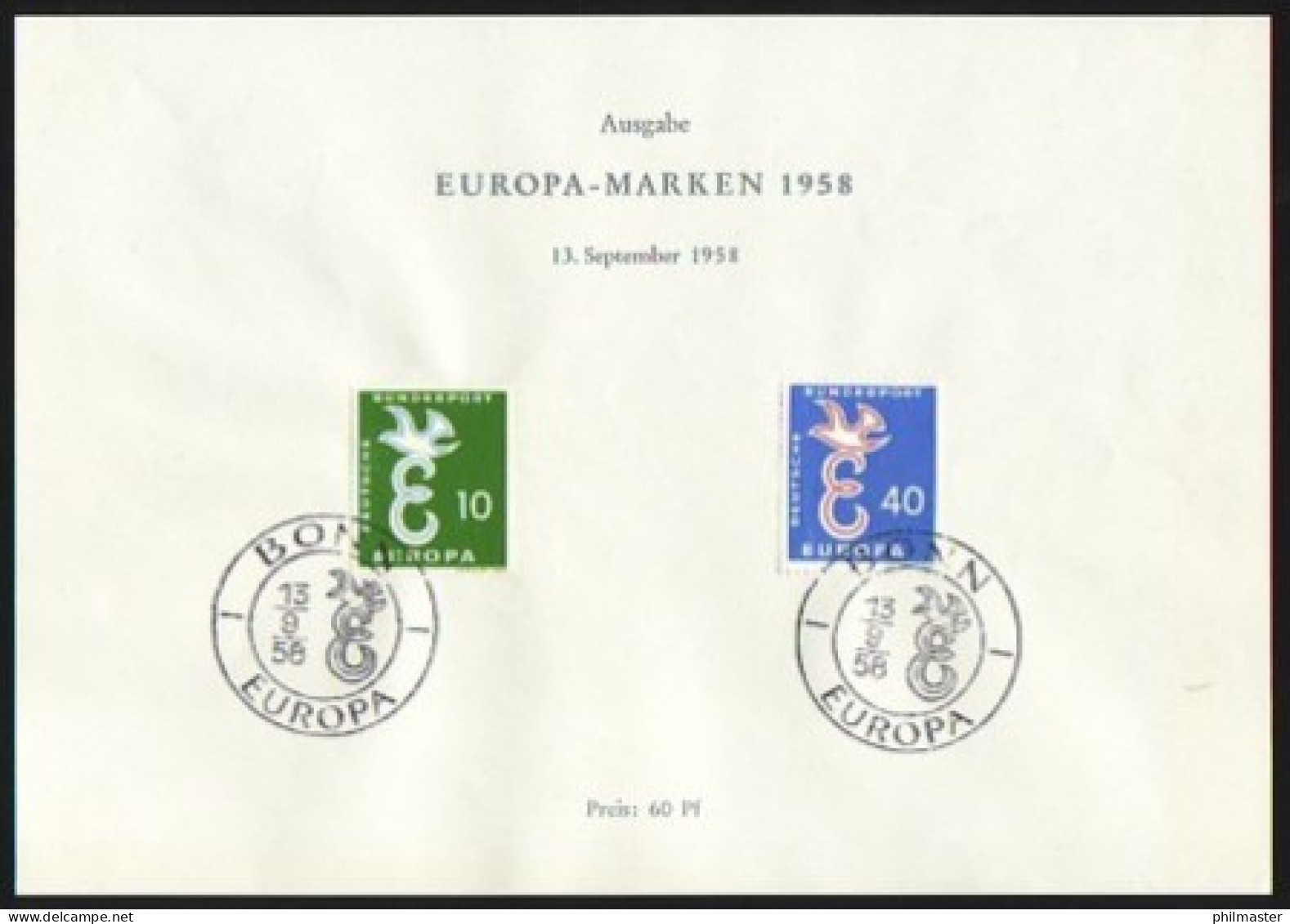 295-296 ETB-Vorläufer: Bund Europa 1958 - 1974-1980
