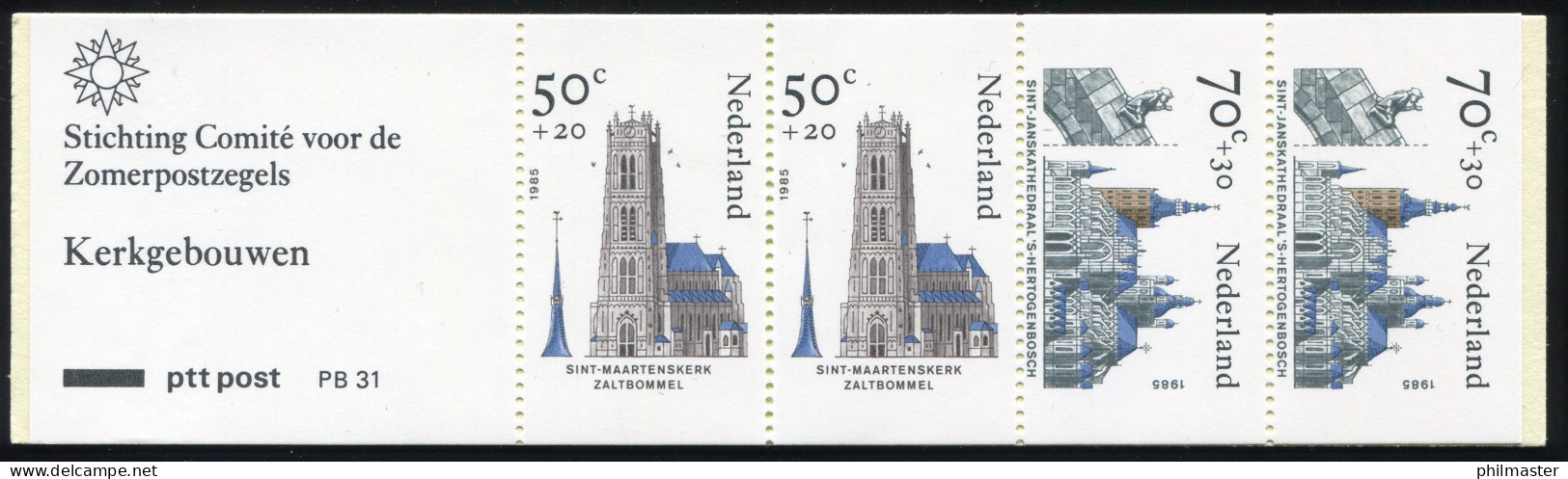 Markenheftchen 32 Sommermarken - Bauwerke 1985 - PB 31, Helecon-Beschichtung ** - Markenheftchen Und Rollen