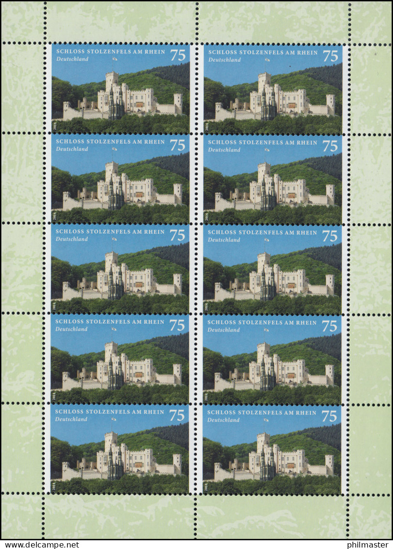 3049 Schloss Stolzenfels Am Rhein - 10er-Bogen ** Postfrisch - 2001-2010