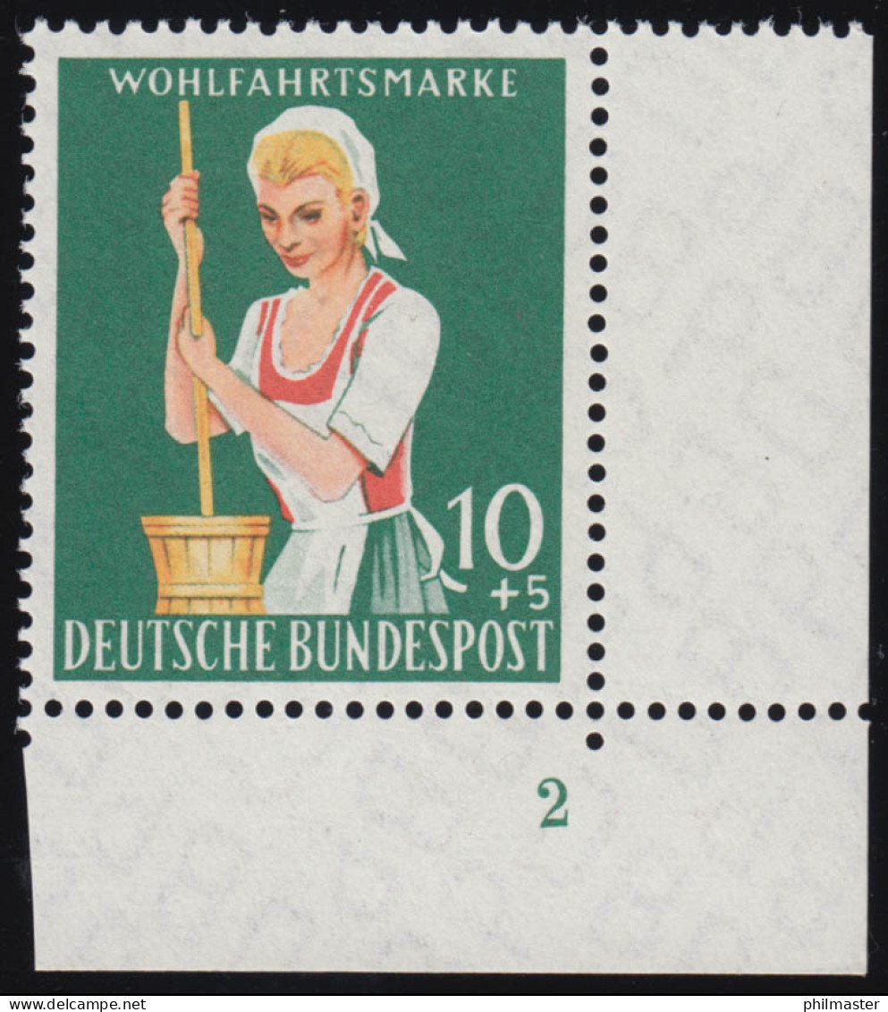 298 Landwirtschaft 10+5 Pf Sennerin ** FN2 Zähnung Dg-1 - Unused Stamps