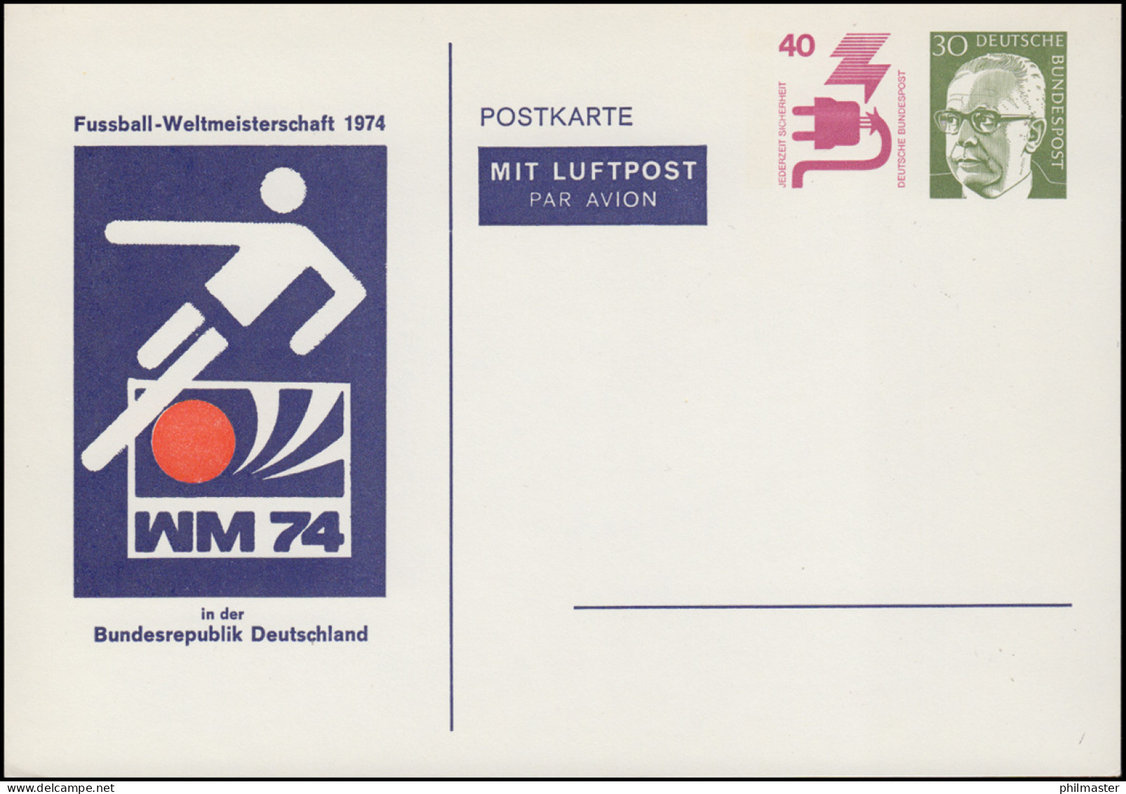 PP 56 Fußball-Weltmeisterschaft 1974 In Deutschland, Ungebraucht ** - Private Covers - Mint